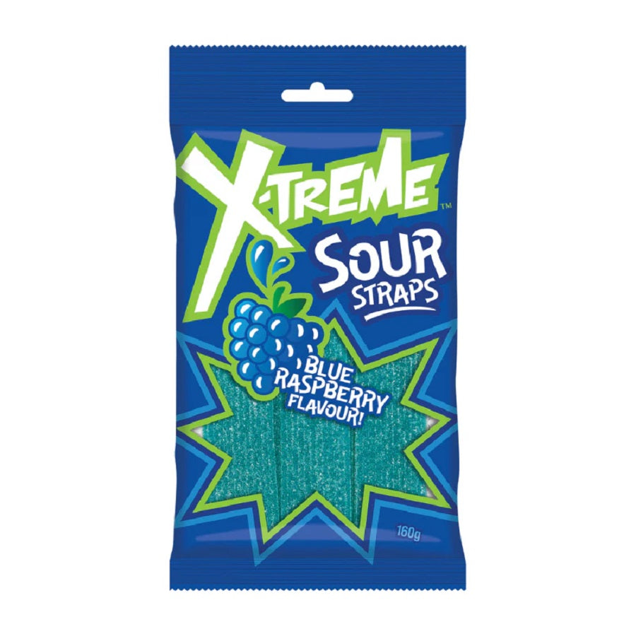 X-treme Sour Straps Blue Rasp 160g